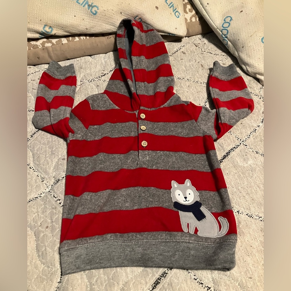 Toddler Fleece Button Up Hoodie